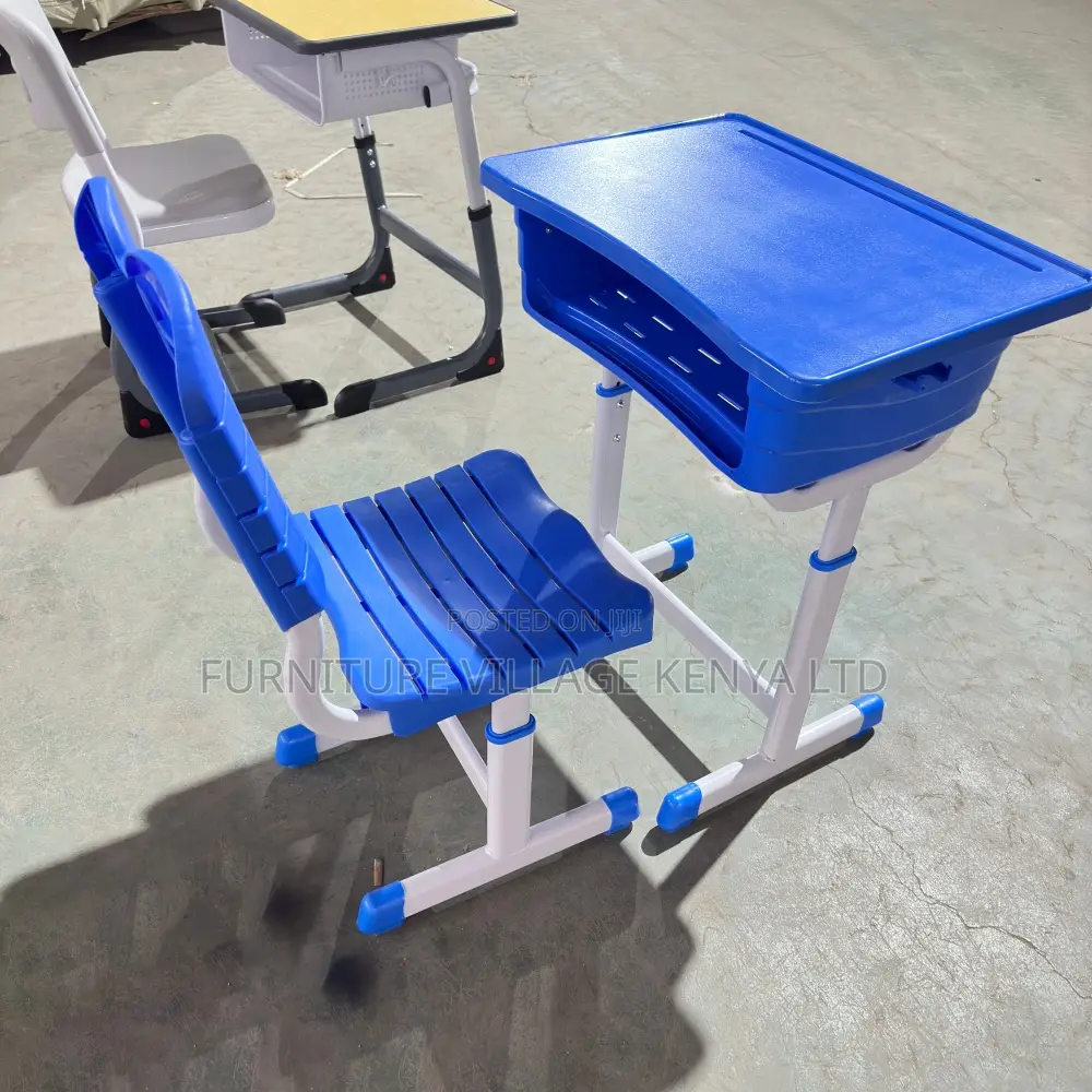 Modern Plastic Adjustable Kid's Desk And Chair Set