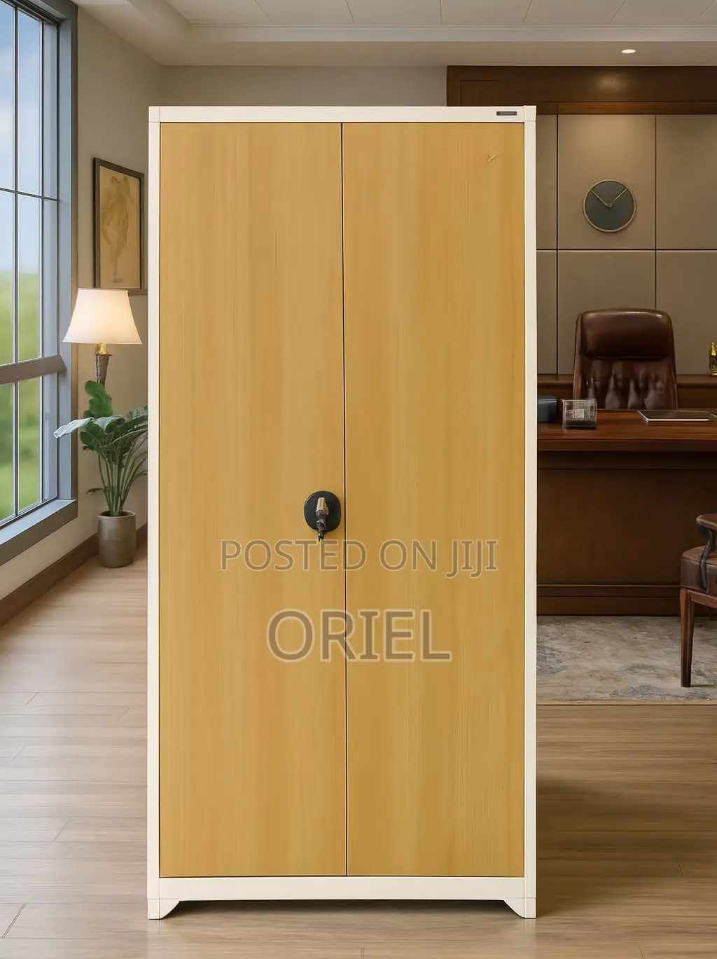 Office Cabinet : Office Steel 2-Door Brown Filing Cabinet
