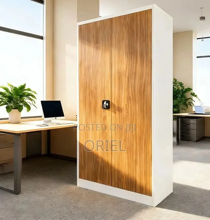 Office Cabinet : Office Steel 2-Door Brown Filing Cabinet