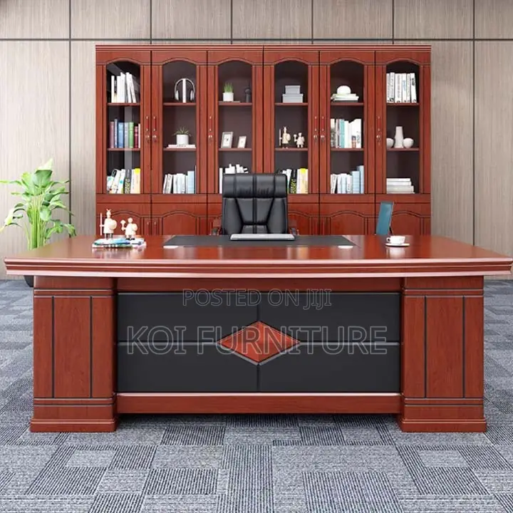 Office Desk : 1.8m Classic Mahogany Executive Desk - Premium Office