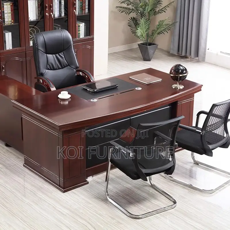Office Desk : 1.8m Classic Mahogany Executive Desk - Premium Office