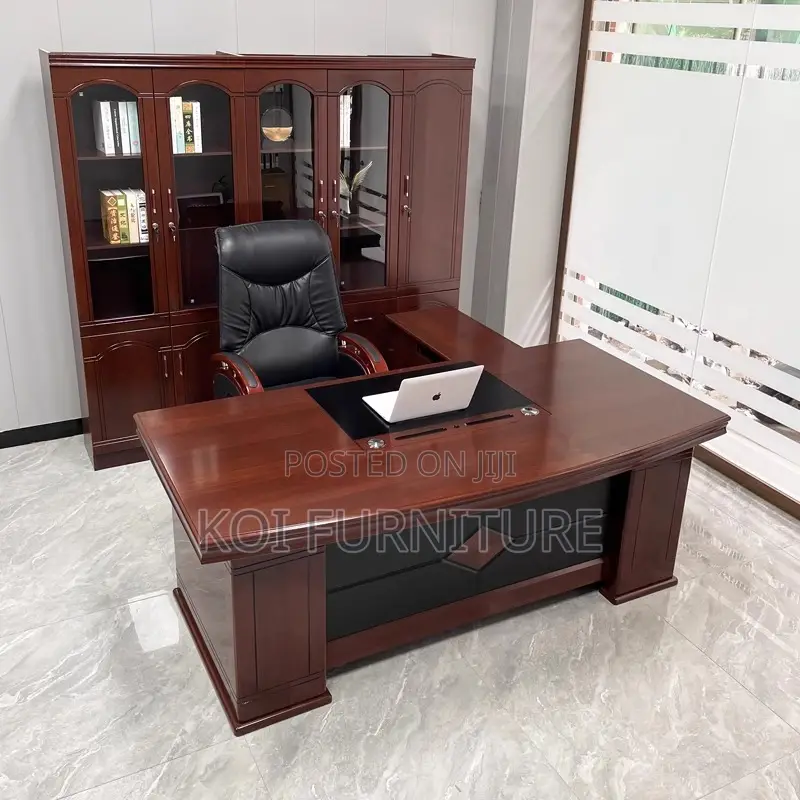 Office Desk : 1.8m Classic Mahogany Executive Desk - Premium Office