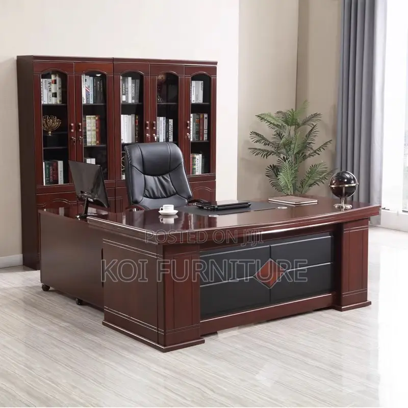 Office Desk : 1.8m Classic Mahogany Executive Desk - Premium Office