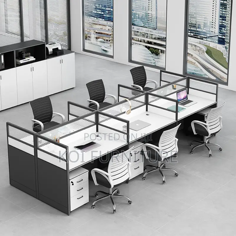 Office Chair : 6-Way Modular Office Workstation.