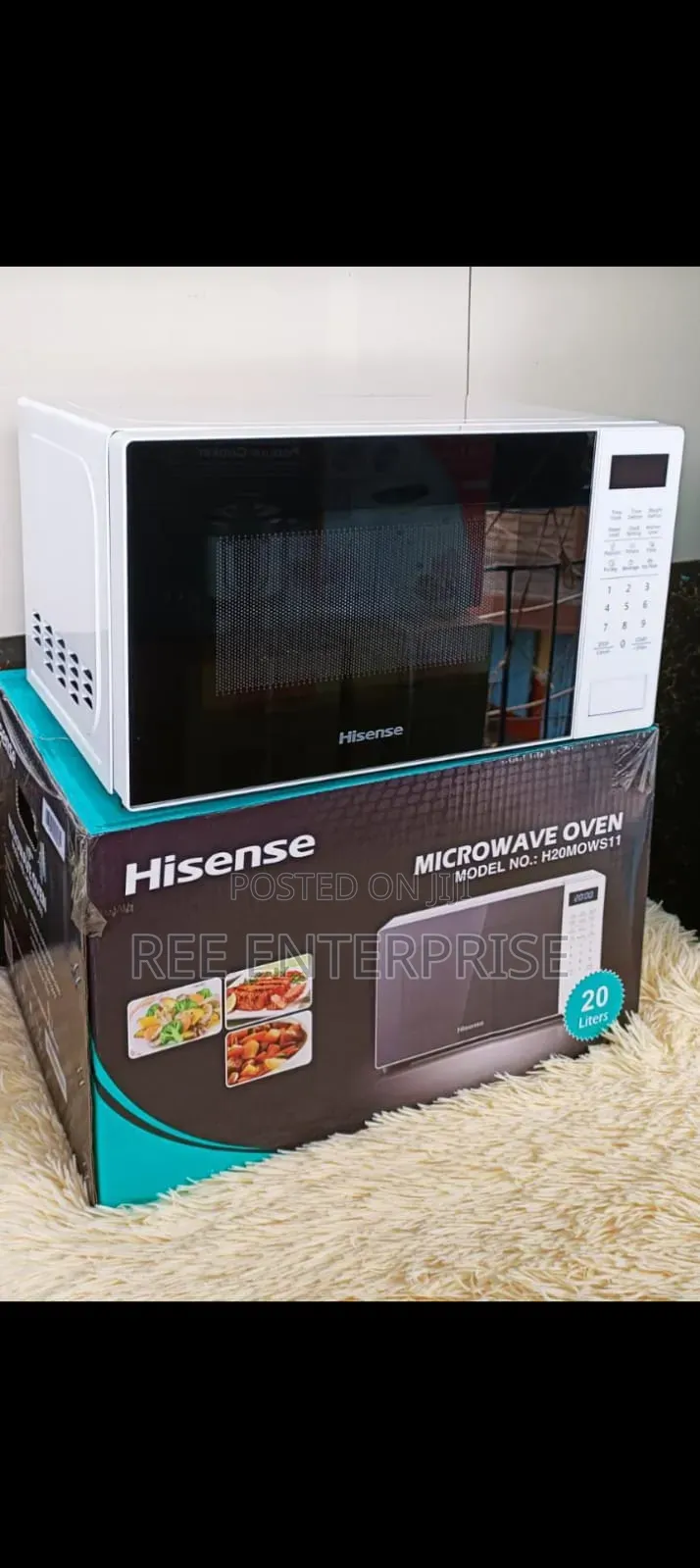 *Hisense 20litres Digital Microwave (White) *