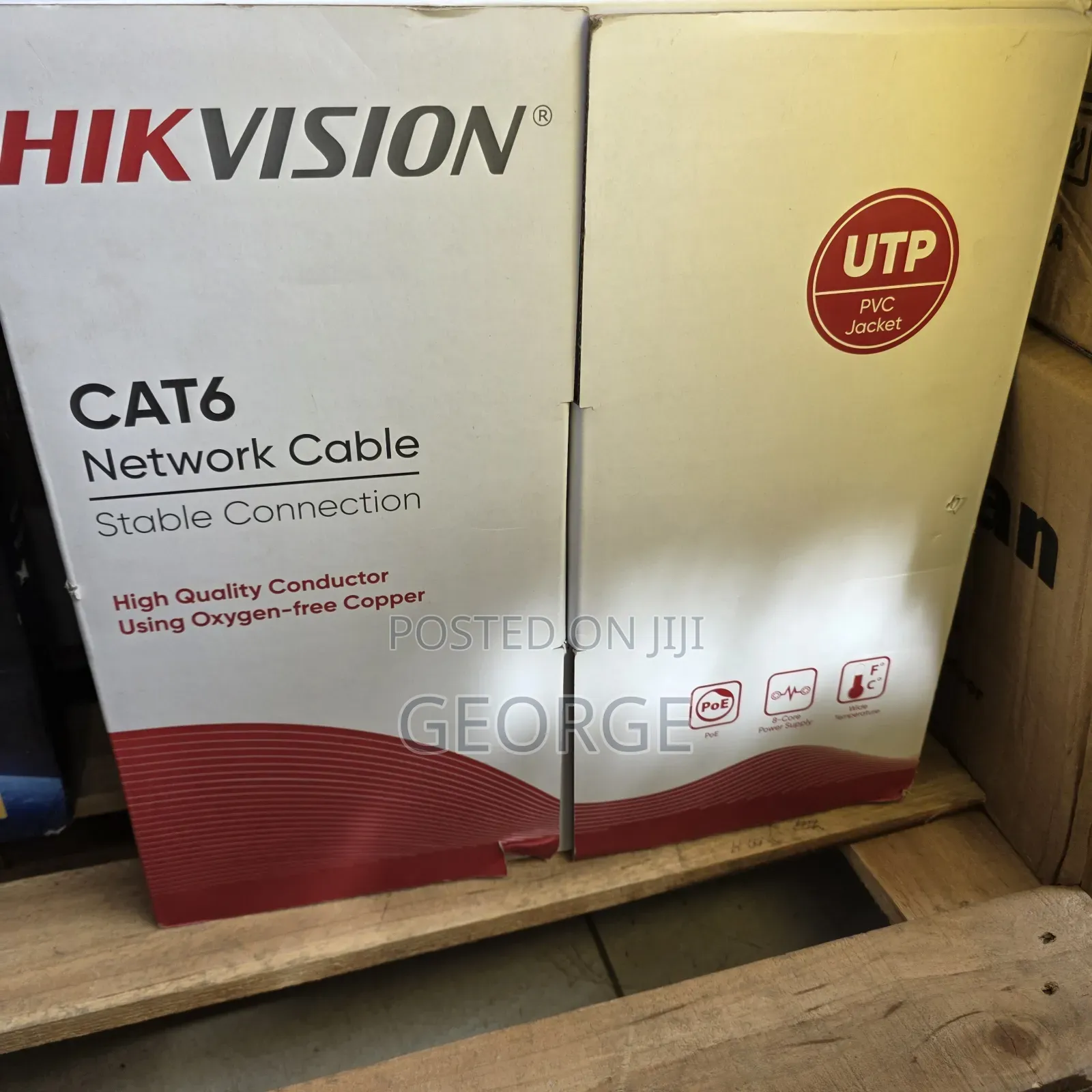 Premium Hikvision 305m Pure Copper Lan Cable for Security Systems