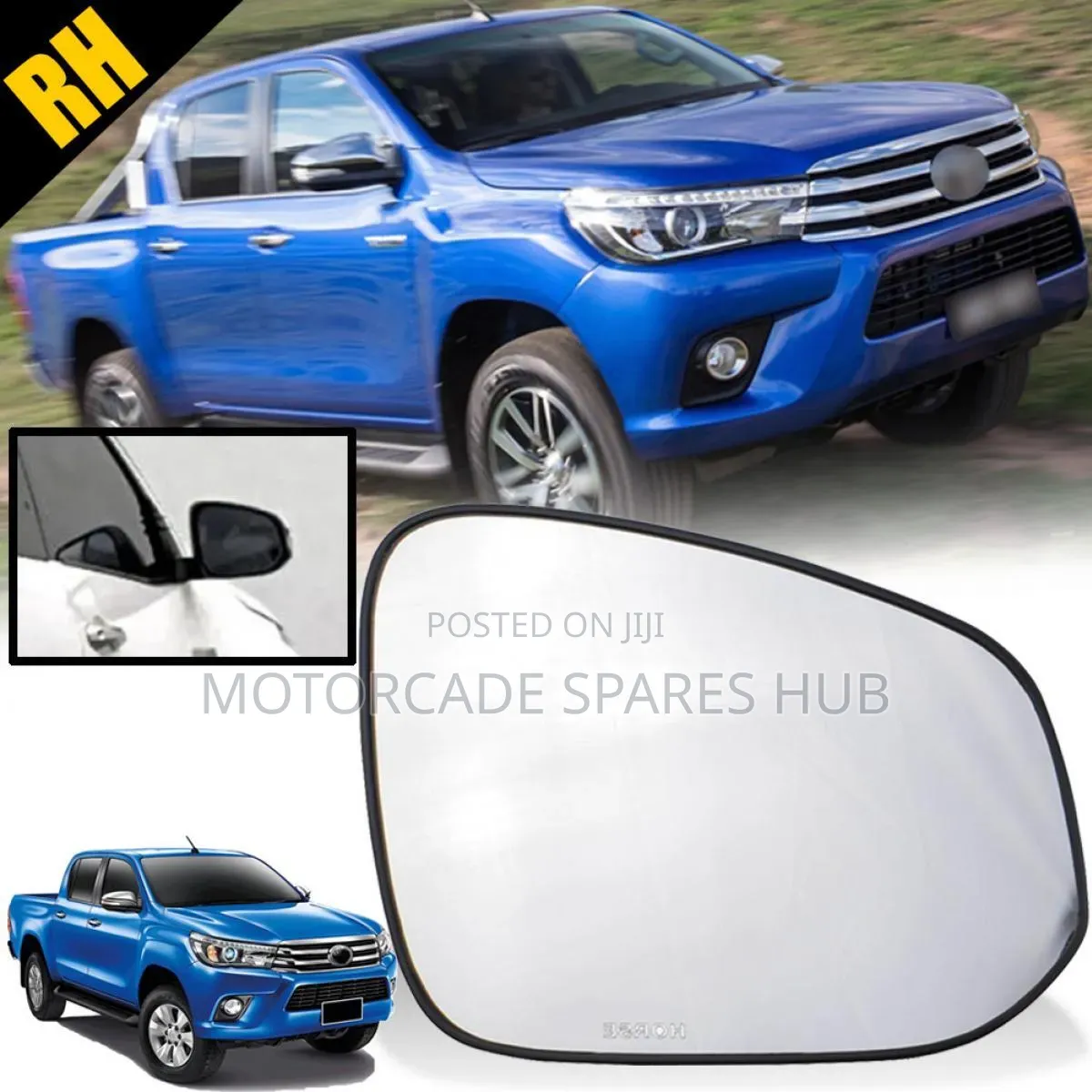 Toyota Hilux Revo Side Mirror Glass Replacement