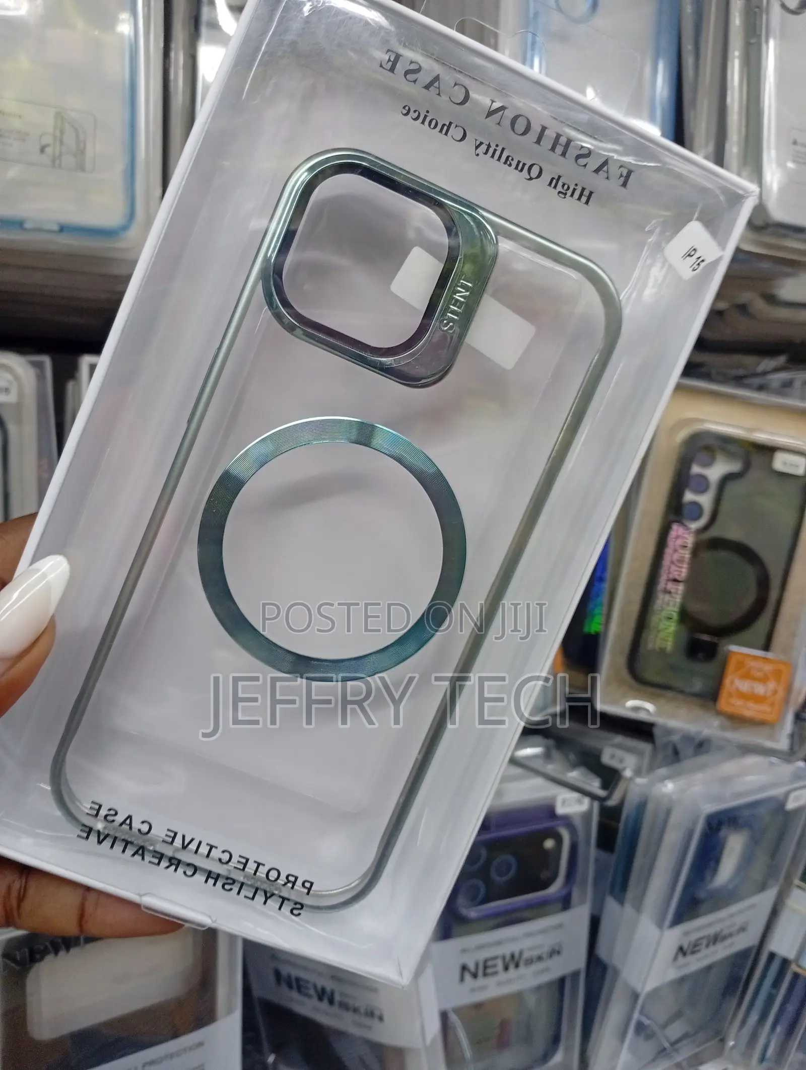 Transparent Magsafe Phone Case Designed for an iPhone 15.