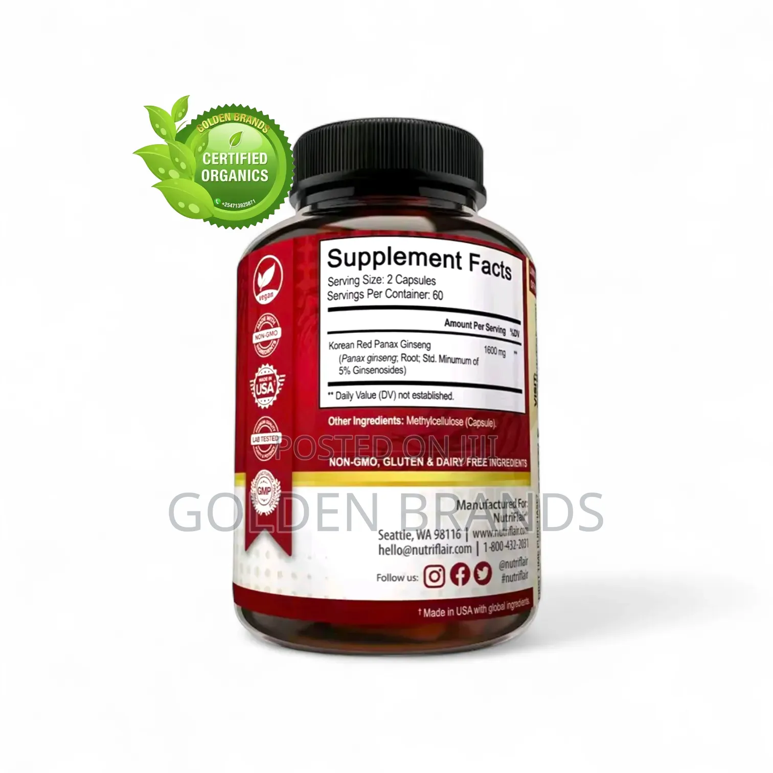 Pure Red Ginseng Extract for Energy, Focus, Vitality Boost