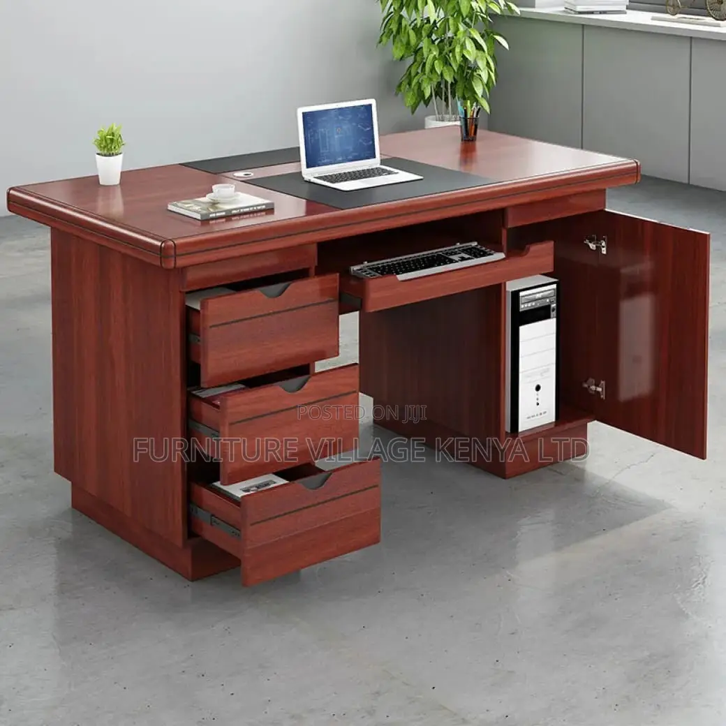 1.2m Mahogany Executive Computer Desk With Drawers