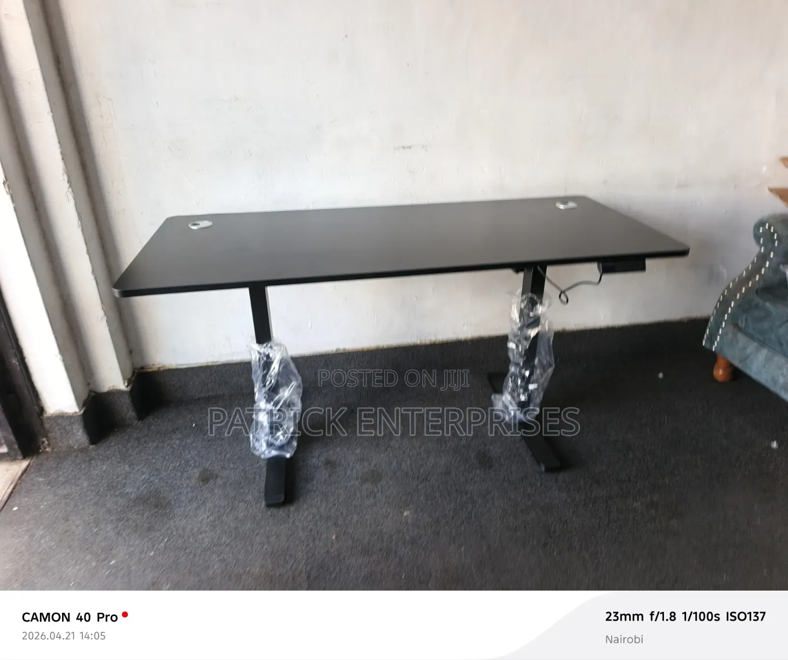 Modern Adjustable Motorists Electric Computer/ Study Desk Black