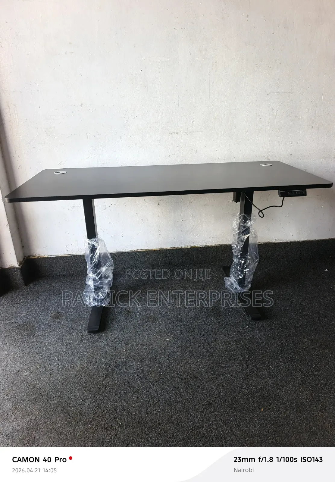 Modern Adjustable Motorists Electric Computer/ Study Desk Black