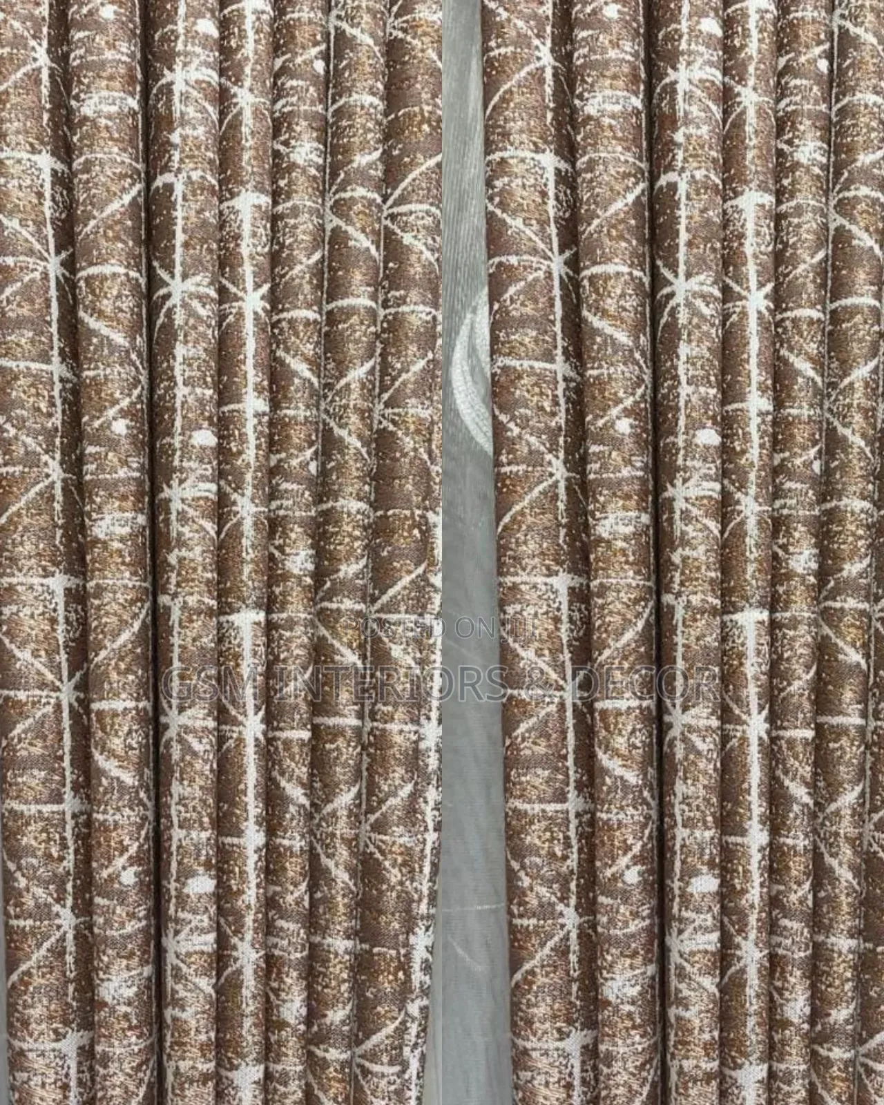 Deep Brown Heavy Fabric Curtains
