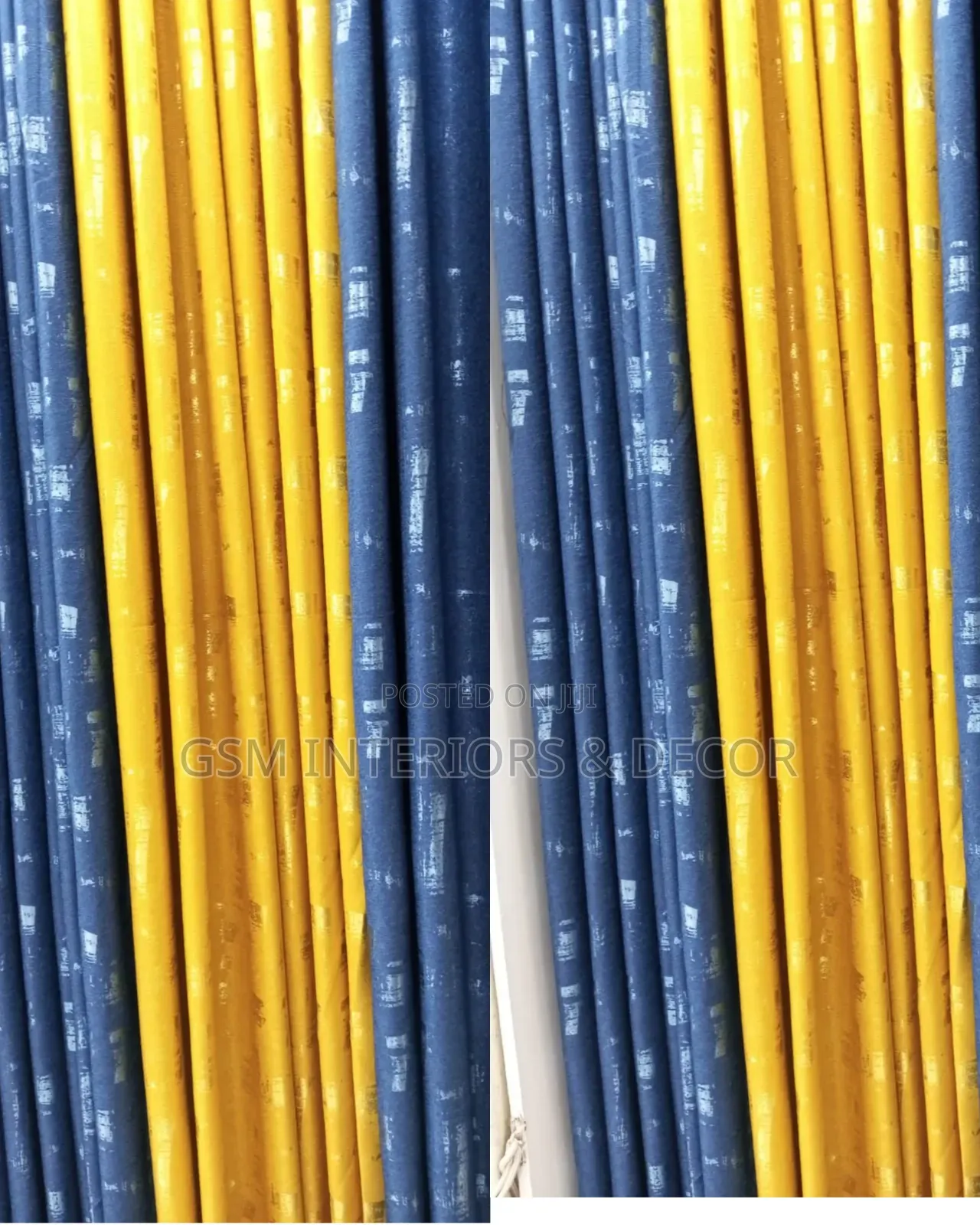 Dark Grey Curtains With Matching Mustard Yellow Curtains