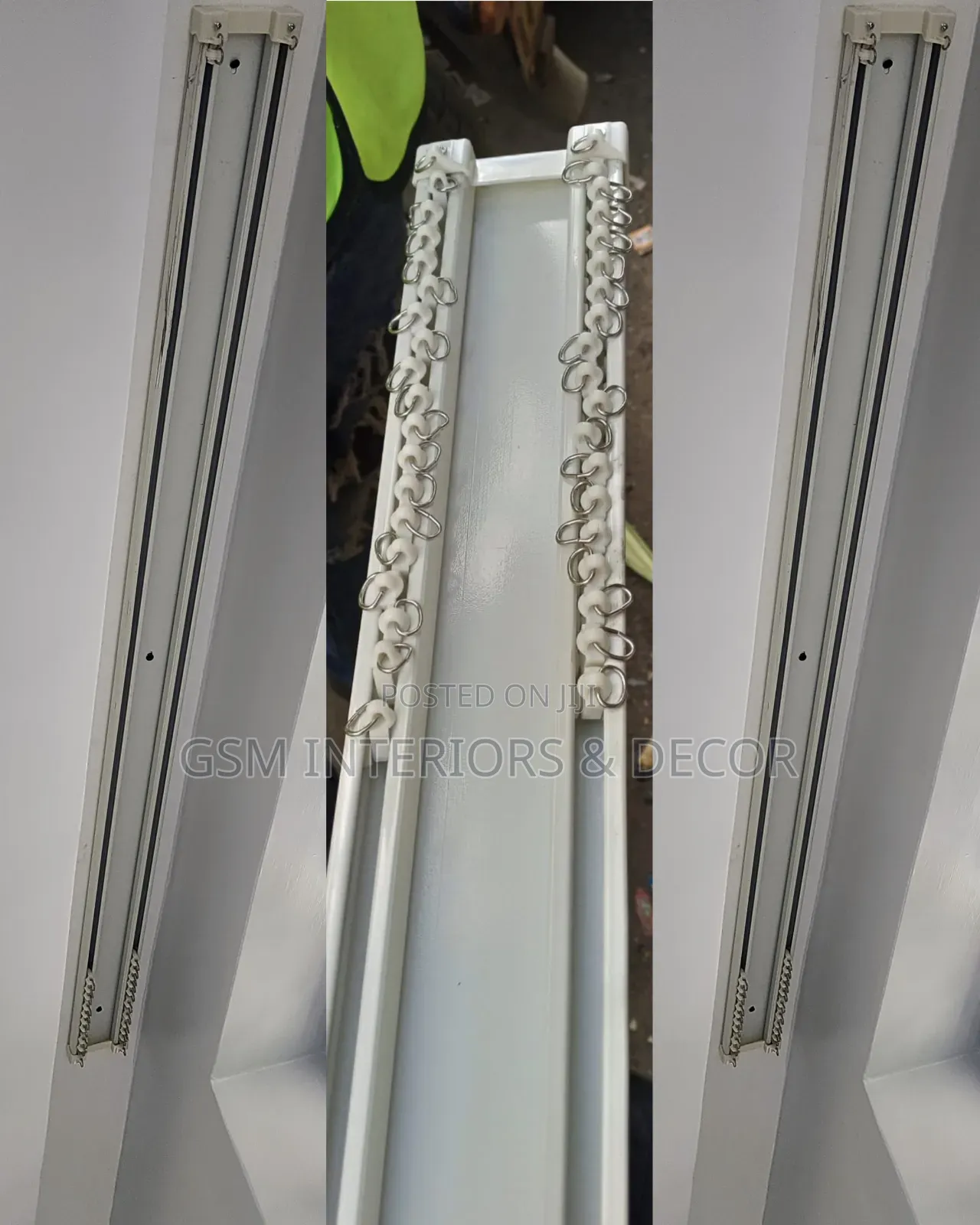 Plain White Aluminium Curtain Rails for Modern House Designs
