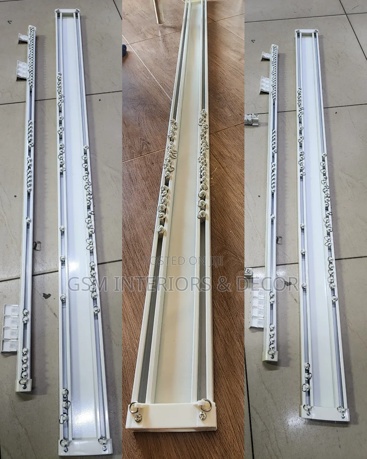 Aluminium Curtain Rails in White-Ivory Colours