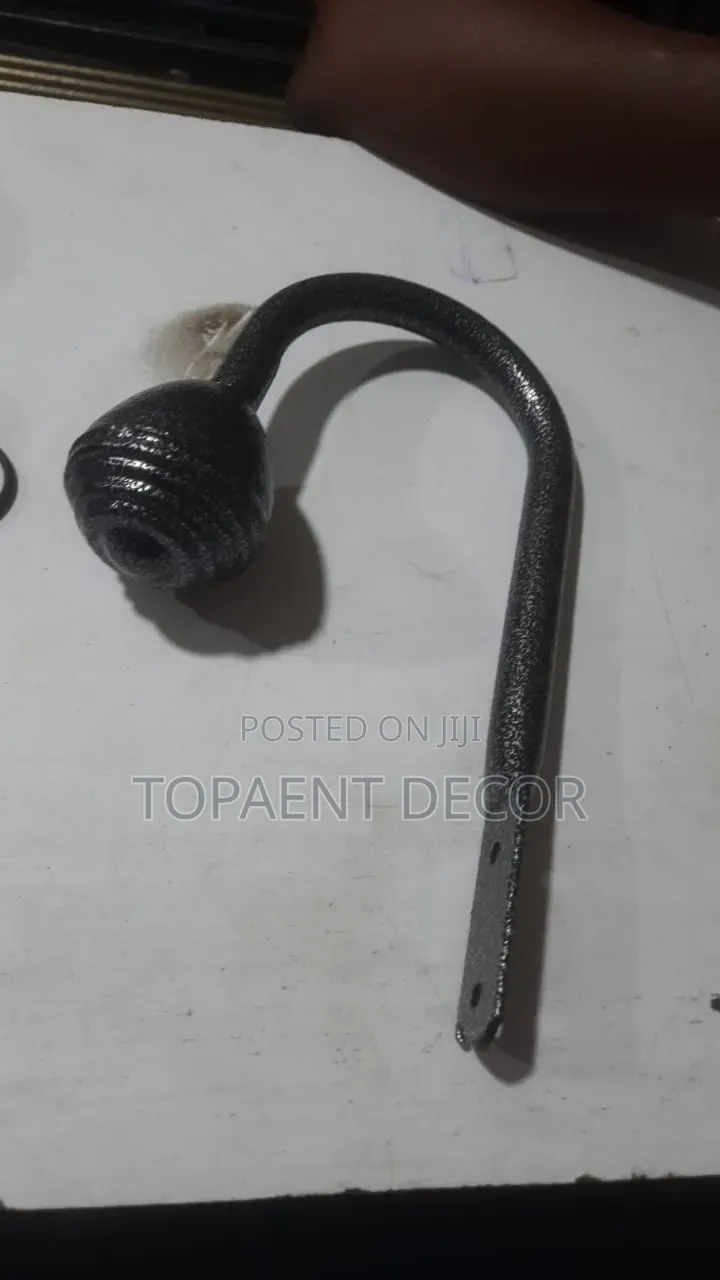 Grey Powder Coated Drilled Curtain Holders