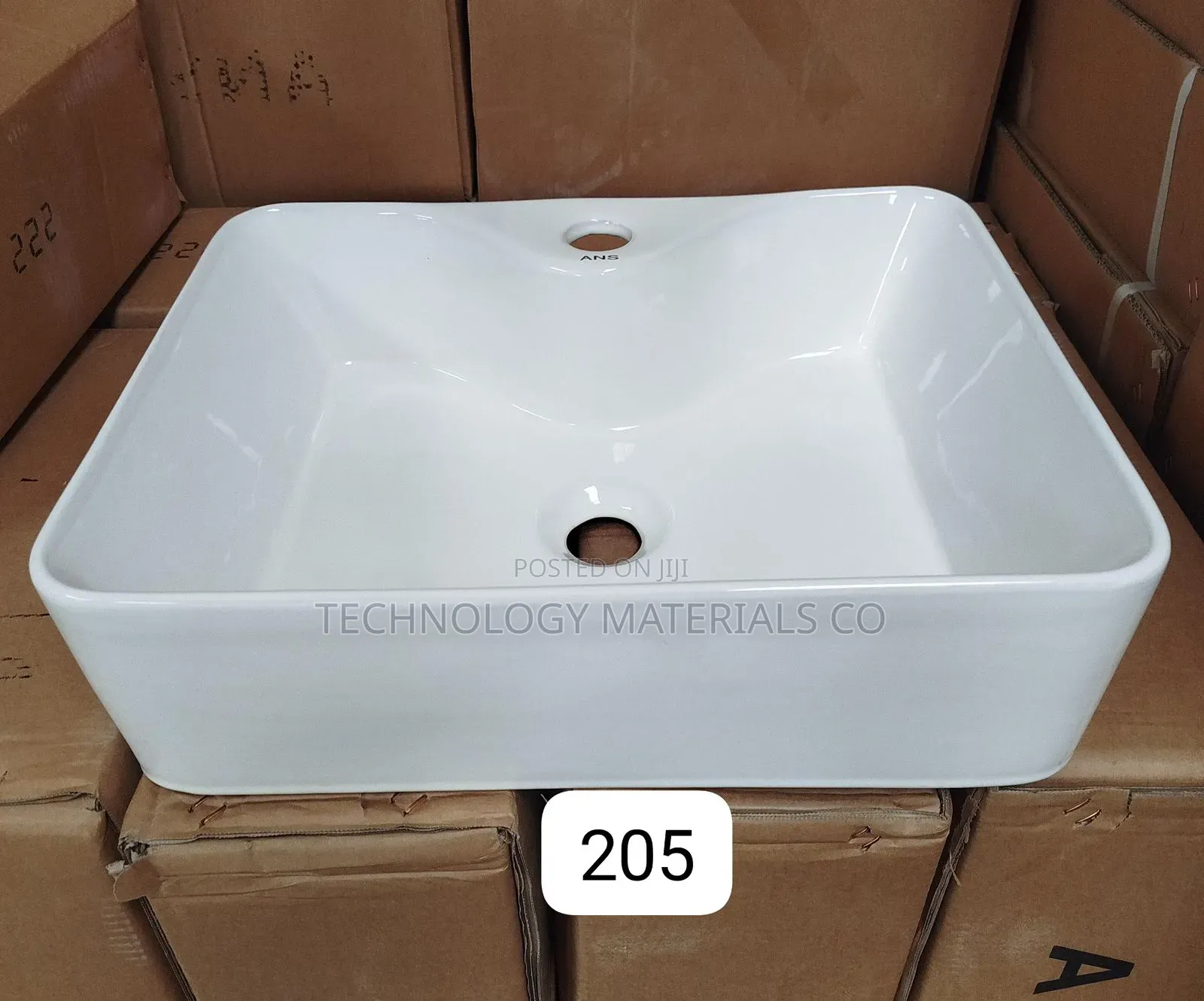Modern Rectangular Countertop Basin – Ceramic Bathroom Sink