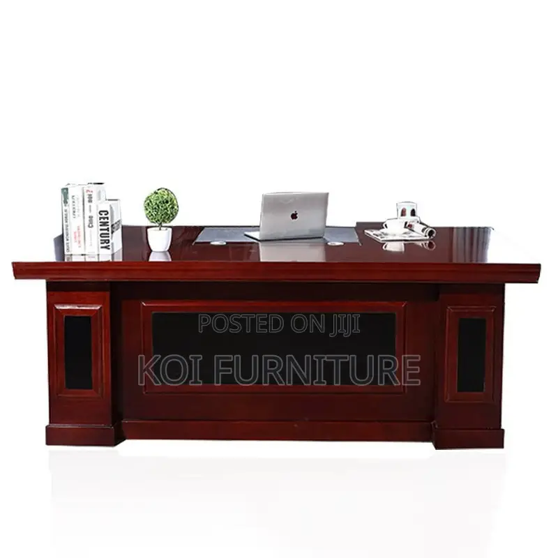 Office Desk : 1.4m Executive Office Desk With Side Extension