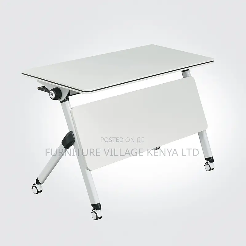 White Swivel Foldable Home Office Training Table