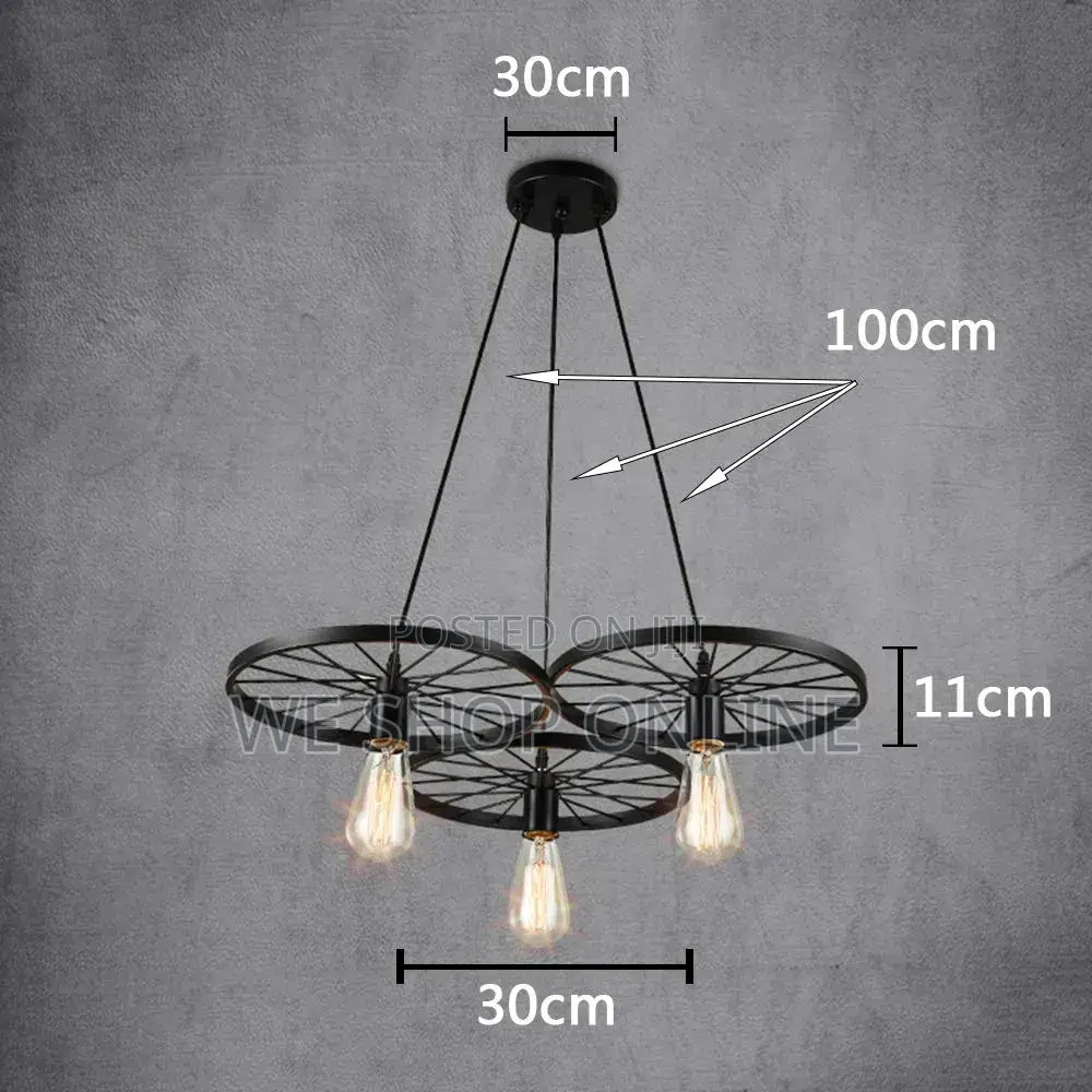 3way Wheel Pendant Light