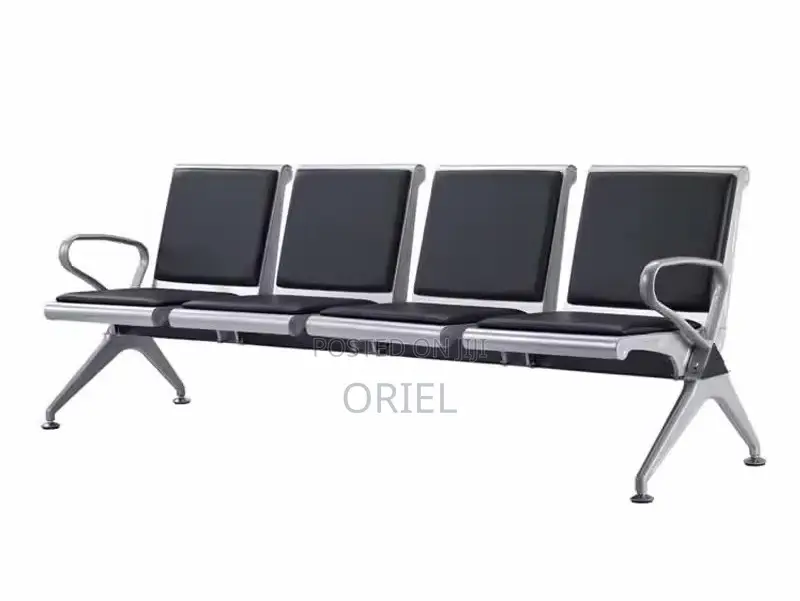 Office Bench : Heavy Duty Office Padded 4-Seater Waiting Bench