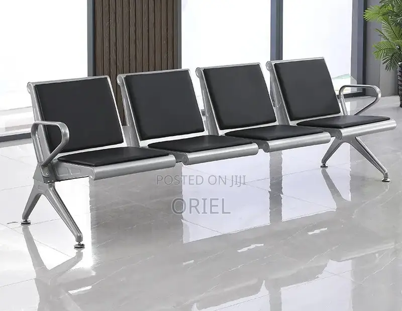 Office Bench : Heavy Duty Office Padded 4-Seater Waiting Bench