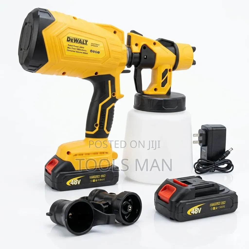 Dewalt 48v Cordless Electric Paint Sprayer 2 Batteries Charger Set.