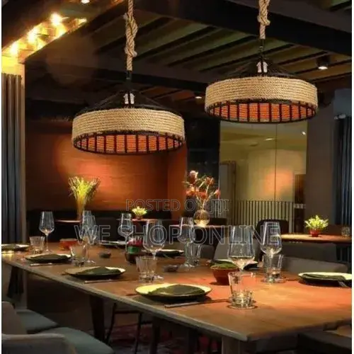 300mm Hemp Rope Pendant Light