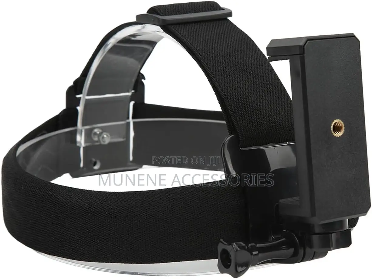 Adjustable Action Camera Head Strap Mount With Phone Holder