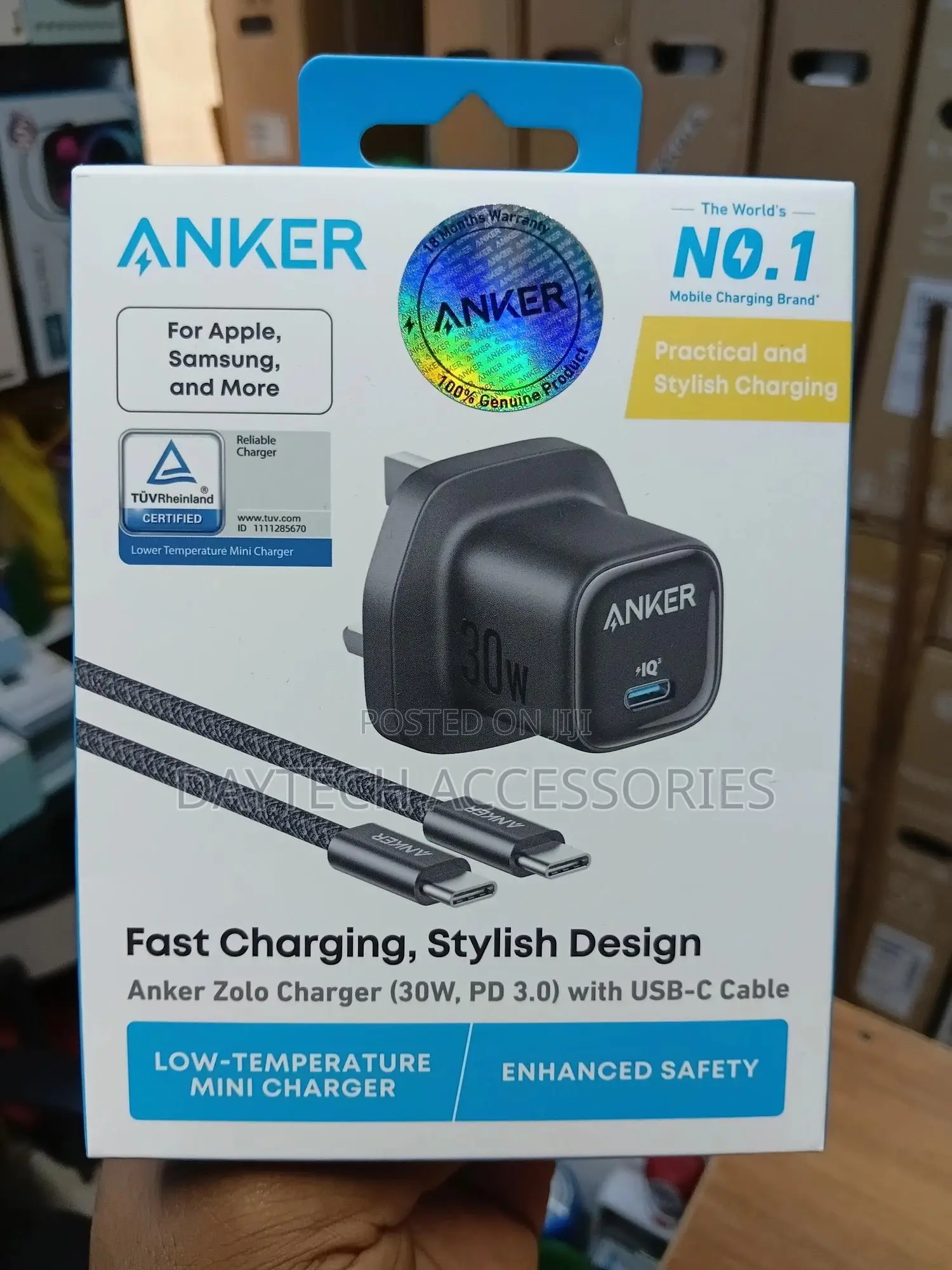 Anker Zolo 30w Compact Usb C Gan Charger With C to C Cable.
