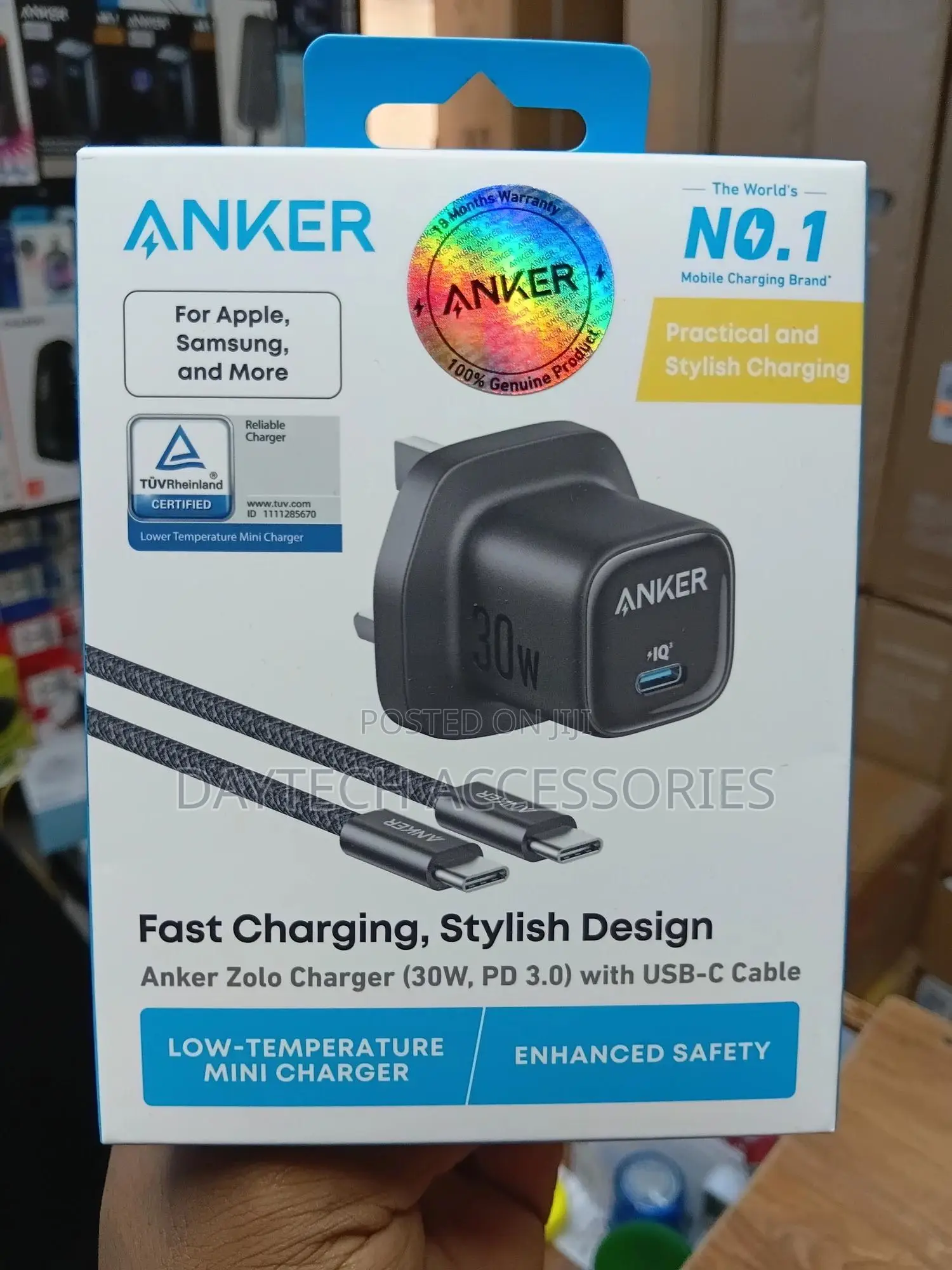 Anker Zolo 30w Compact Usb C Gan Charger With C to C Cable.