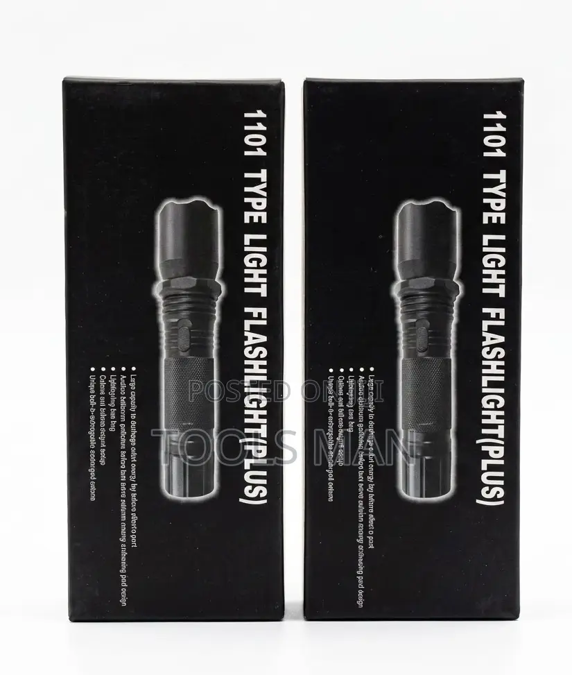 1101 Type Light Flashlight Plus-Heavy Duty Rechargeable Security Torch