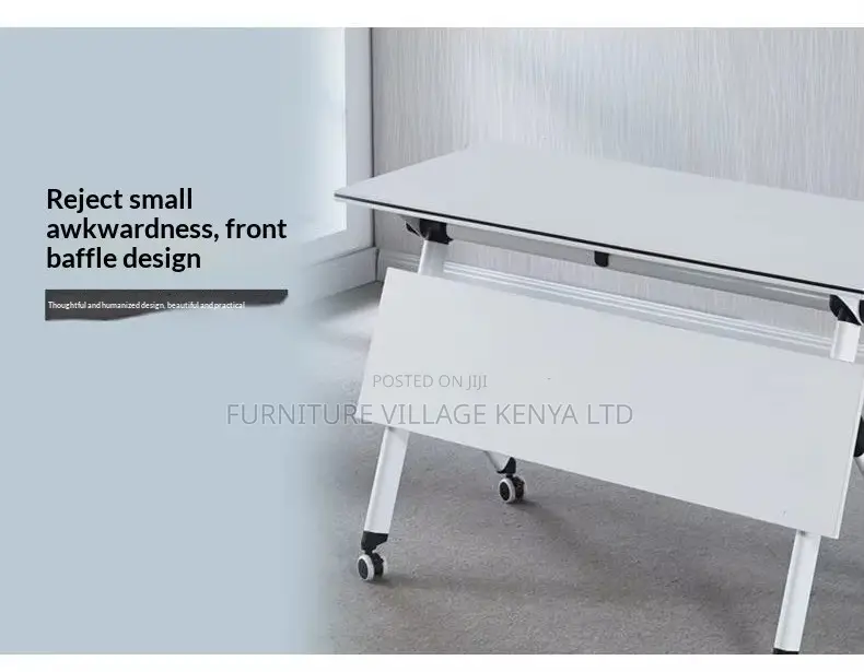 1.2m White Foldable Mobile Conference Table