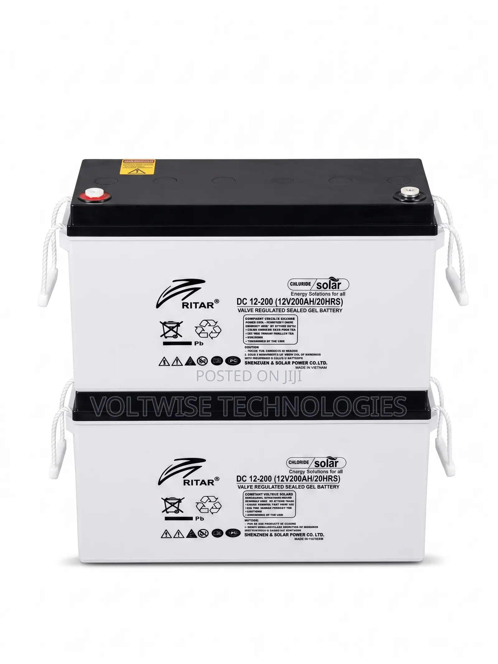 Ritar 12v 200ah Deep Cycle Gel Solar Battery | Genuine Ritar Battery