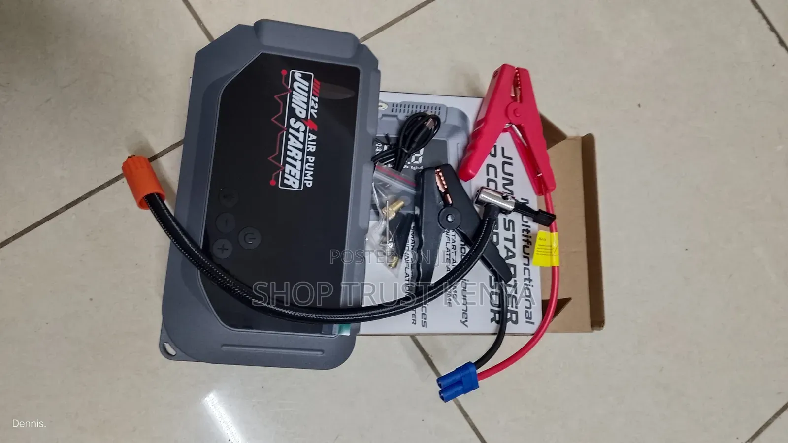 High Power Digital Jump Starter With Digital Compressor