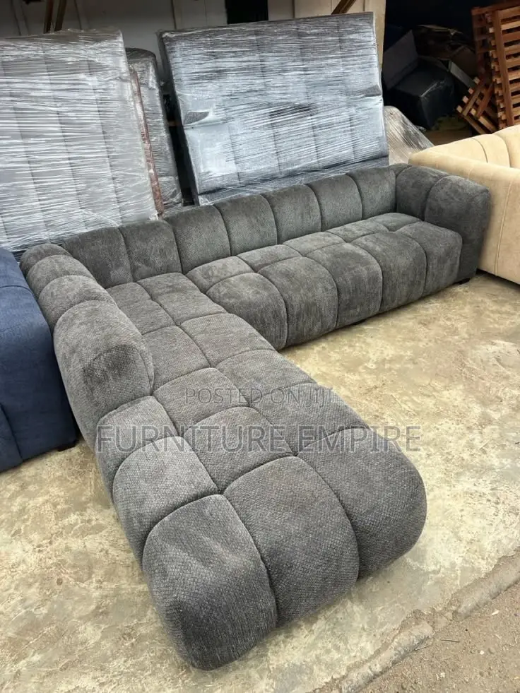 Textured Bubble Seat Sectional Sofa