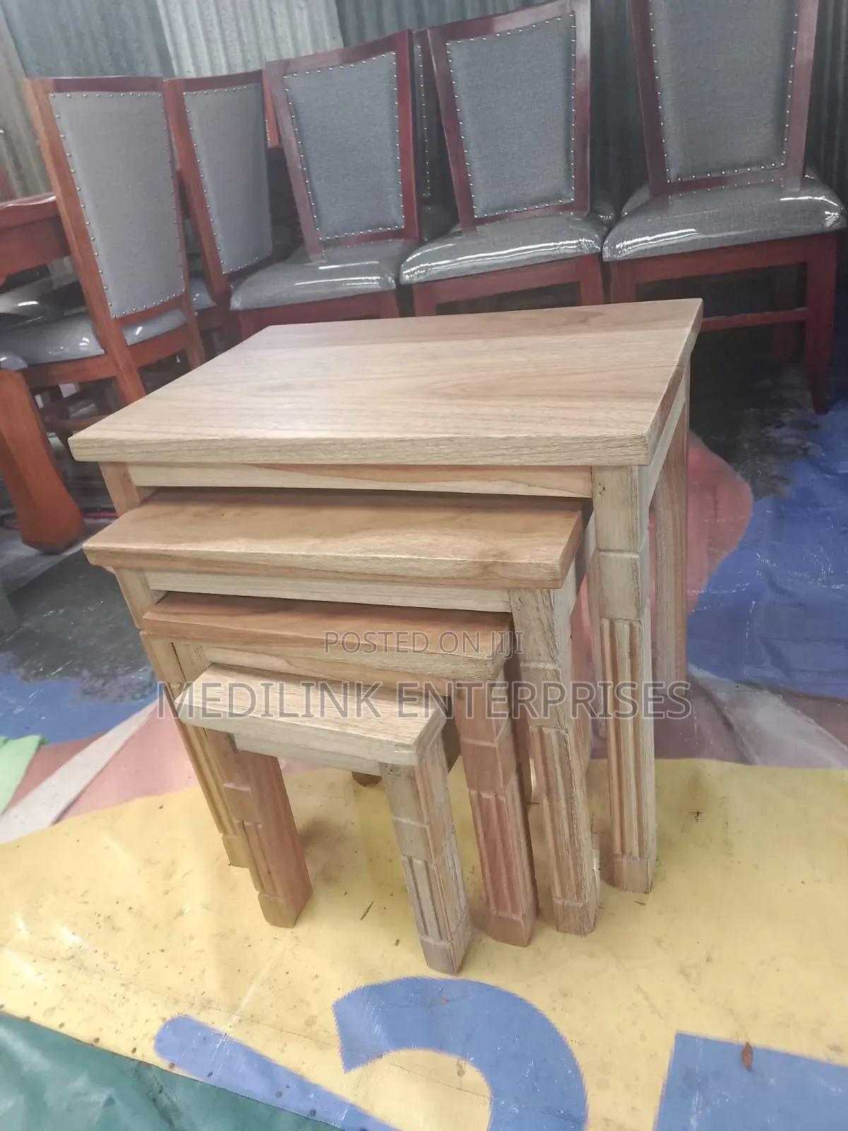 Vanish Lego Solid Nestle Pair of Stool