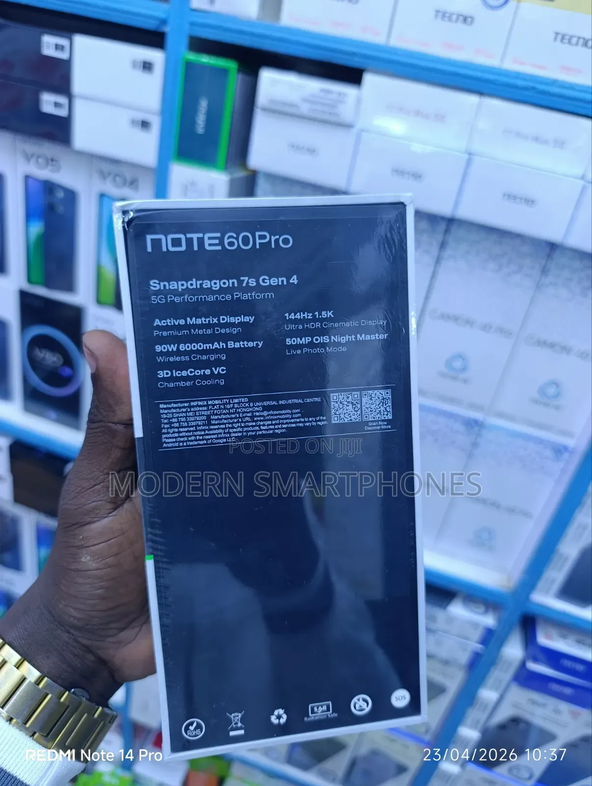 New Infinix Note 60 Pro 256 GB Black