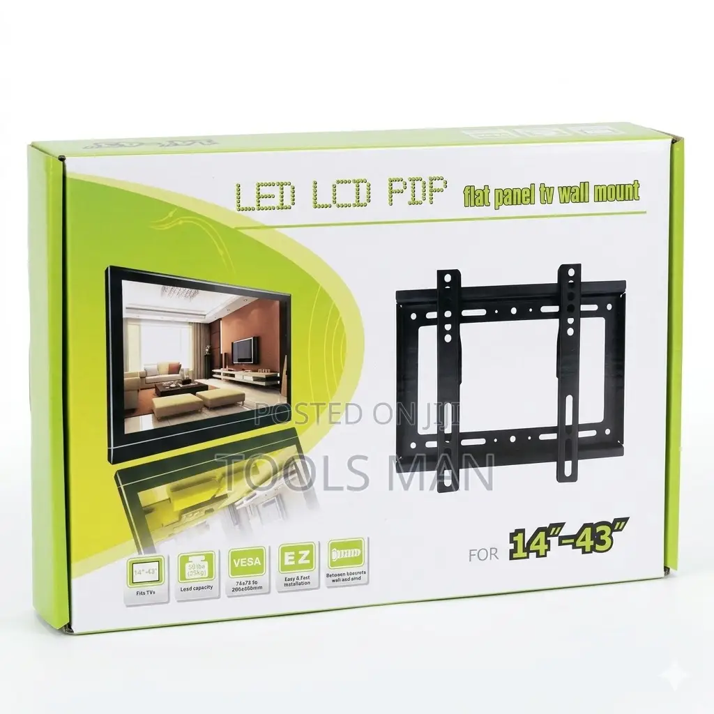 14-43 " Universal Tv Wall Mount Bracket - Fixed Flat Panel Led/LCD/PDP