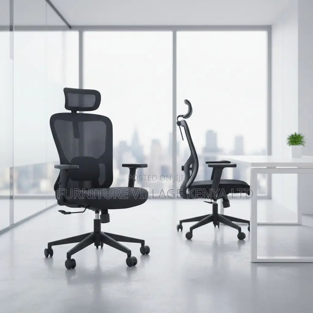 Black Ergonomic Mesh Adjustable Home Chair