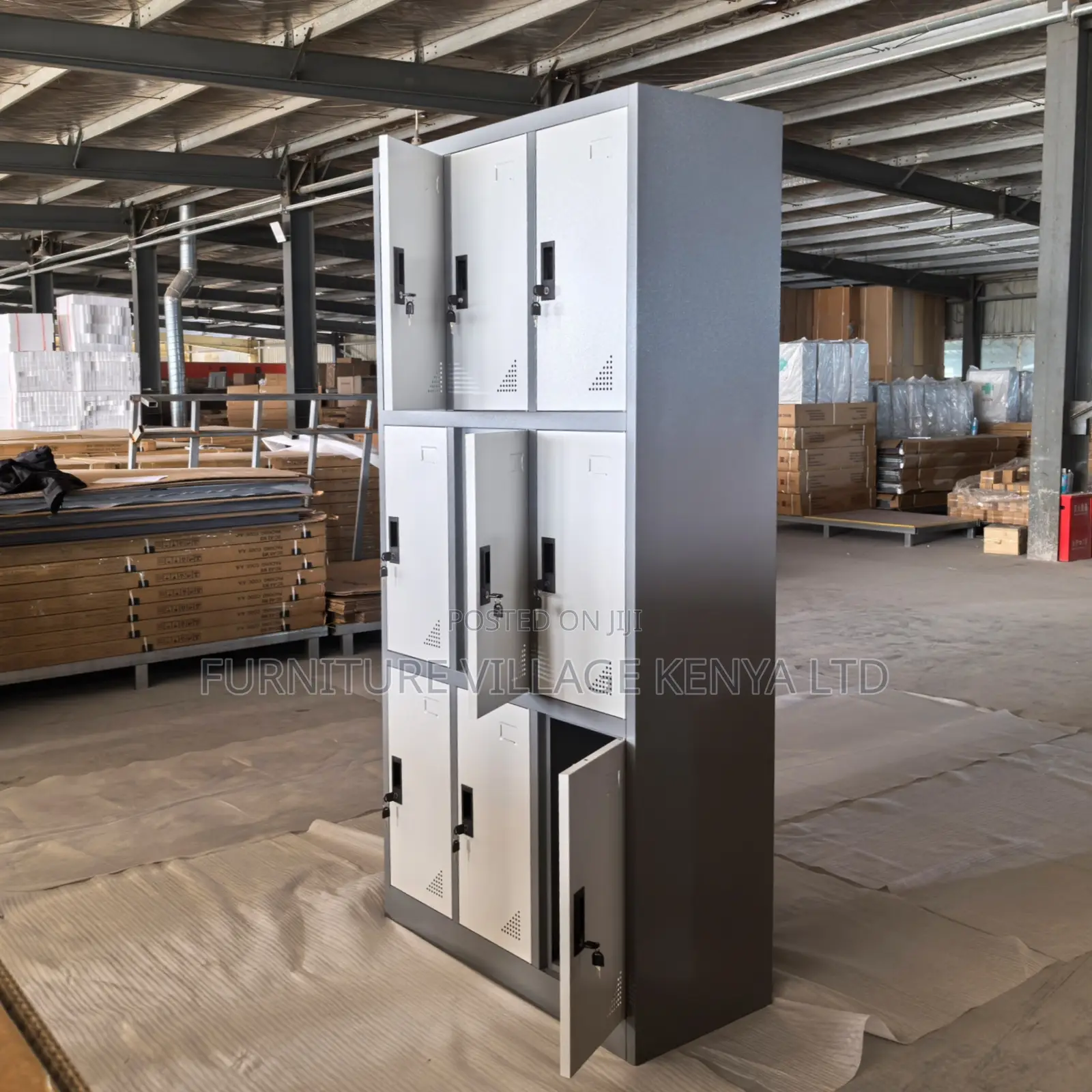 9-Door's Modern Gym Storage Locker Cabinet