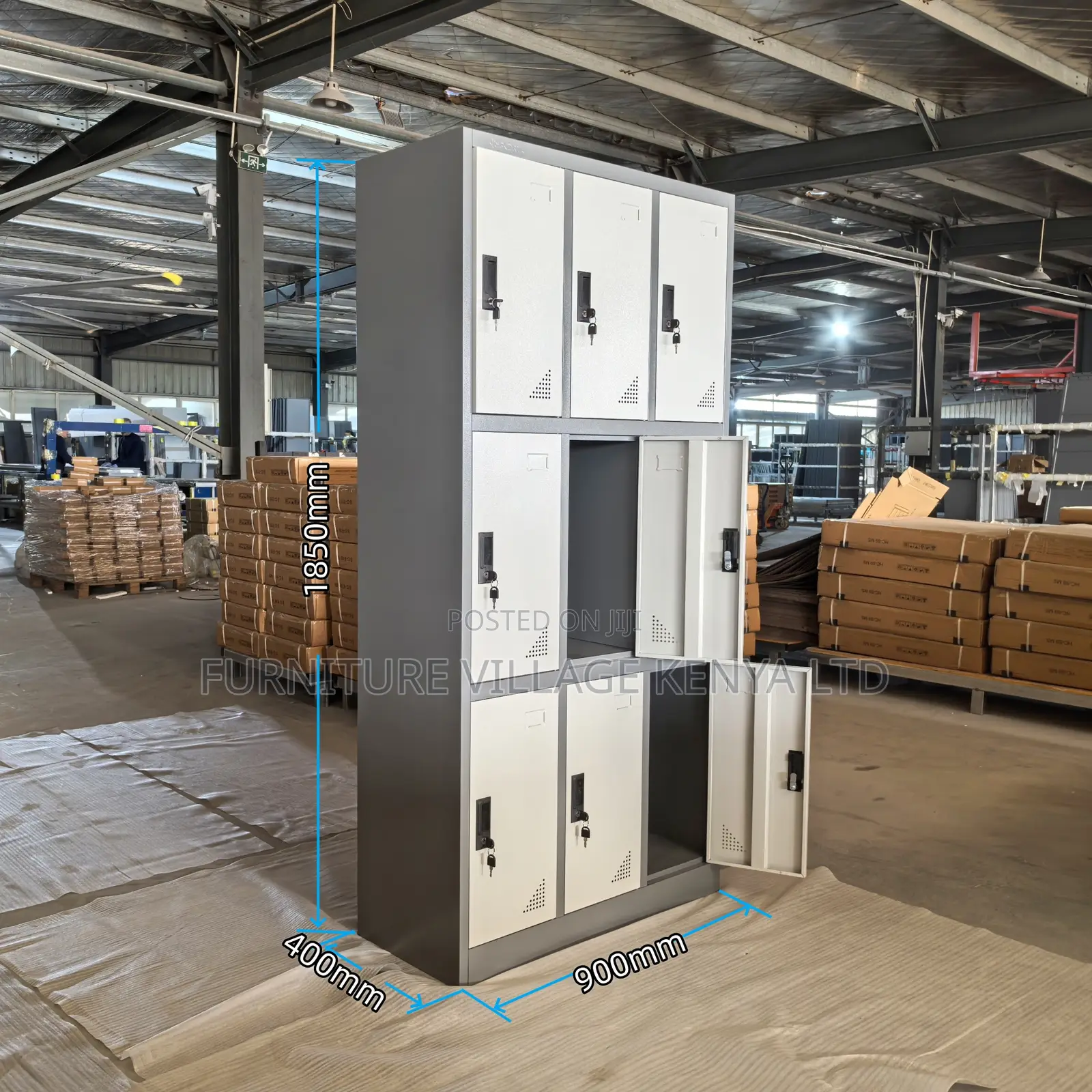9-Door's Modern Gym Storage Locker Cabinet