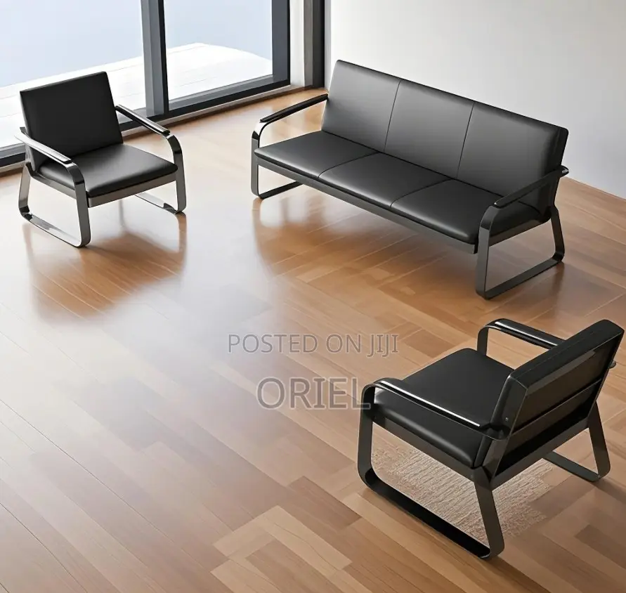 Office Waiting Bench : 5-Seater Reception Sofa