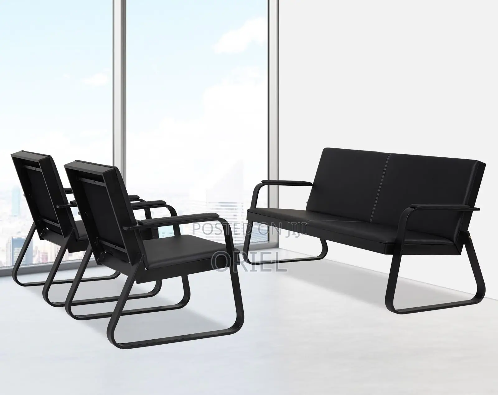 Office Waiting Bench : 5-Seater Reception Sofa