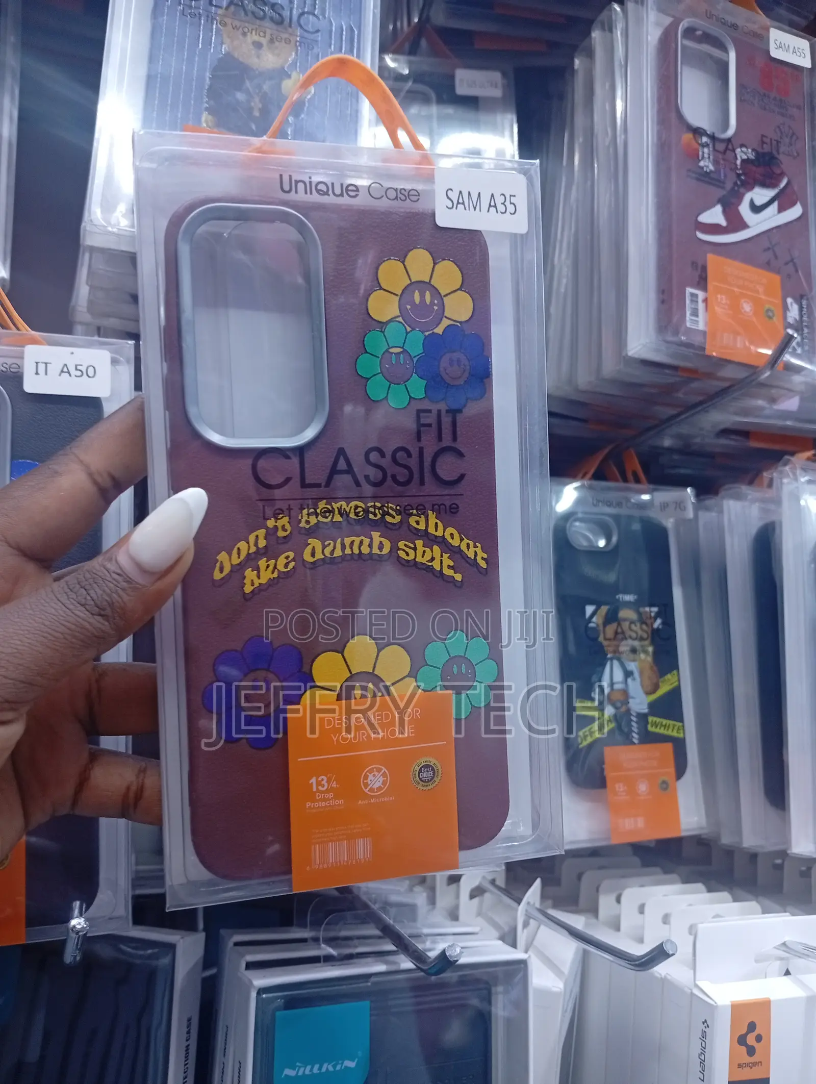 Samsung Galaxy A35 Case Features a Dark Red (Burgundy) Background