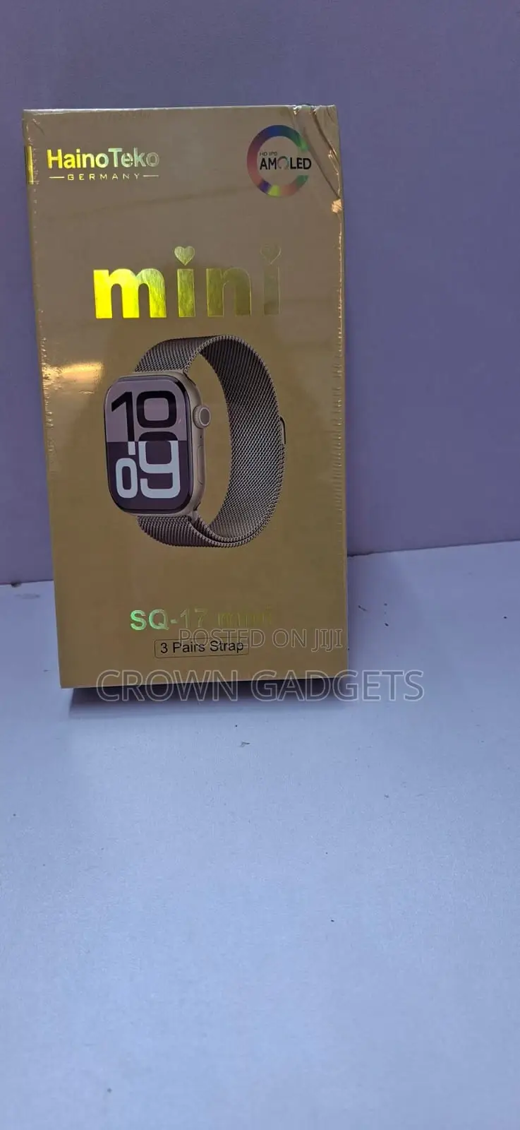 Sq-17 Smartwatch Mini Series Amoled Ladies Watch 3 Straps
