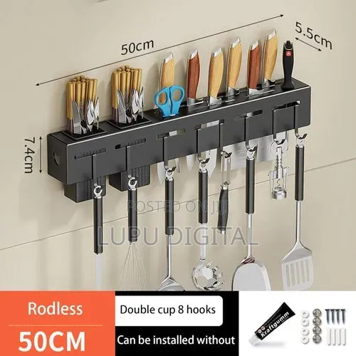 Wall Mount Kitchen Rack for Spoons and Knives Size. 50cm
