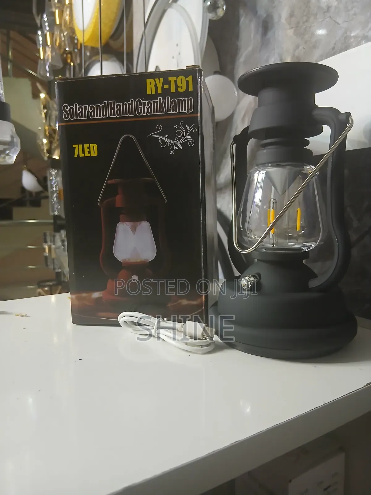Both Electric and Solar Lantern Lamp Small
