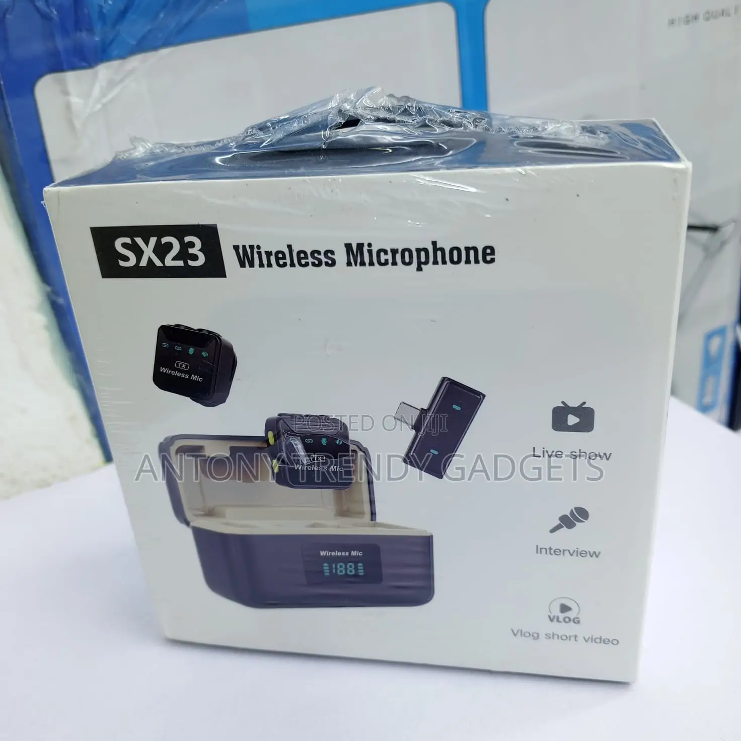 Sx23 Wireless Lavalier Mic Set 40m Range Charging Case